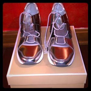 MICHAEL KORS- Beckett Trainer Mirror Metallic